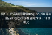 网红在晚高峰间遭遇mogushipin 曝光，蘑菇影视在线观看全网炸锅，详情曝光